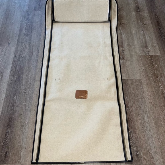 Vintage 70s Hermès Paris Travel Garment Leather & Canvas Bag Designer Luxury - Picture 8 of 14